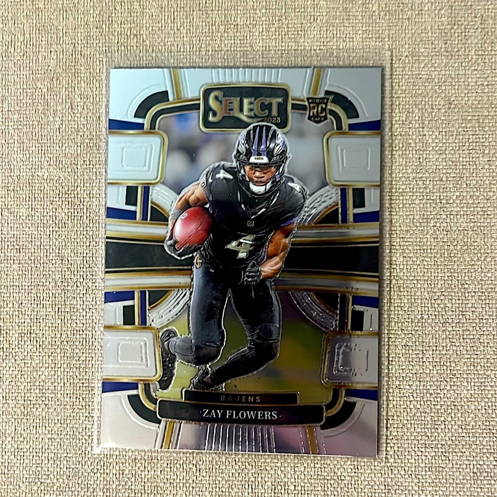 Zay Flowers Rookie 2023 Panini Select Baltimore Ravens NFL Football Sports Card